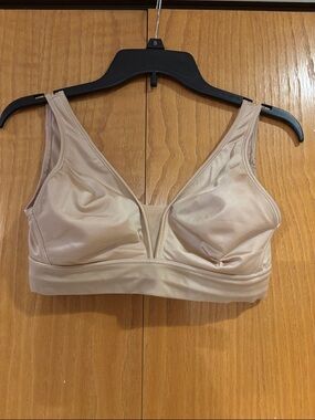 Jockey, wire-free unlined taupe bra, small